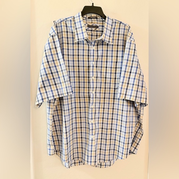 Damon Other - Damon Men’s Big & Tall Plaid Collared Button Down Shirt - Size 3X Big